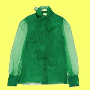Zara most wanted organza shirt with bow